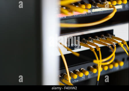 Computer Network servers in data room Stock Photo