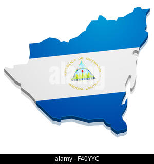 Map Nicaragua Stock Photo