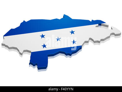 Map Honduras Stock Photo