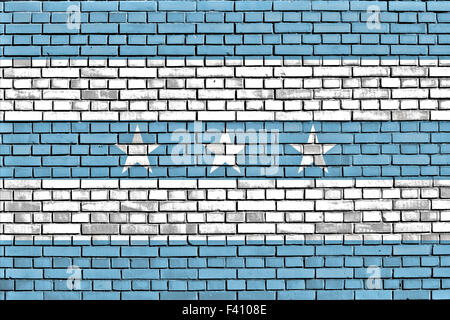 flag of Guayaquil painted on brick wall Stock Photo