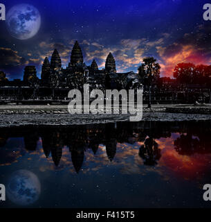 Angkor wat sunrise, Siem reap,Cambodia, Stock Photo