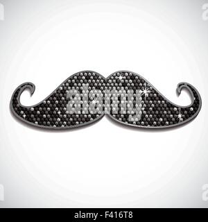 Mustache hipster background Stock Vector