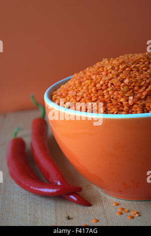 Dal, Red Lentils Stock Photo