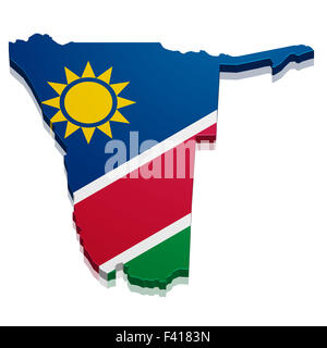 Map Namibia Stock Photo