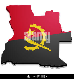 Map Angola Stock Photo