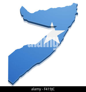 Map Somalia Stock Photo