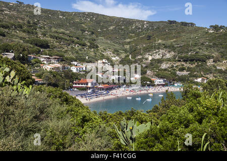 Mediterranean beach of Elba in Cavoli, Italy Stock Photo