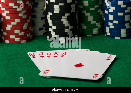 diamonds straight flush Stock Photo