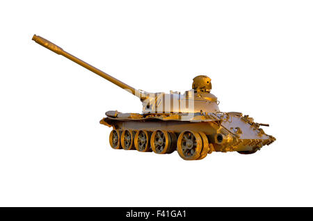 Military tank isolated on white background Stock Photo