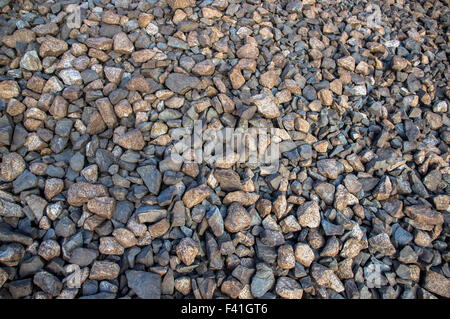 Gray background natural rubble gravel closeup Stock Photo