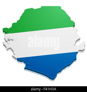 Map Sierra Leone Stock Photo