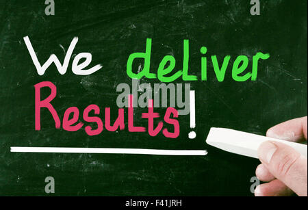 we deliver results! Stock Photo