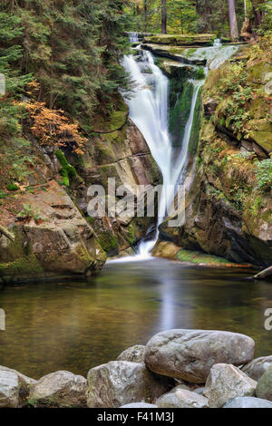 Szklarka waterfall in Poland Stock Photo
