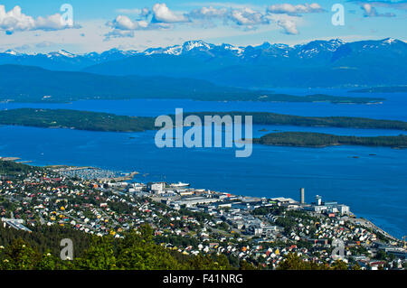 View of Molde on Moldefjord shore, Møre og Romsdal province, Norway Stock Photo