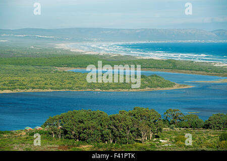 View of Walker Bay Nature Reserve near Hermanus, Garden Route, Western Cape, South Africa Stock Photo