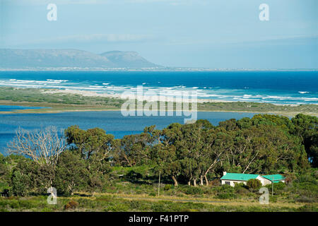 View of Walker Bay Nature Reserve near Hermanus, Garden Route, Western Cape, South Africa Stock Photo