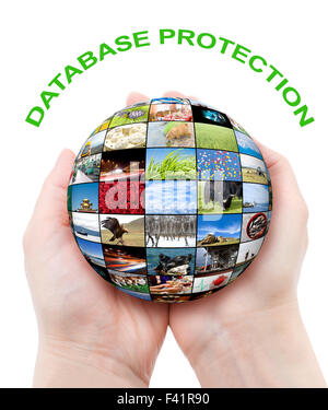 concept of database protection Stock Photo