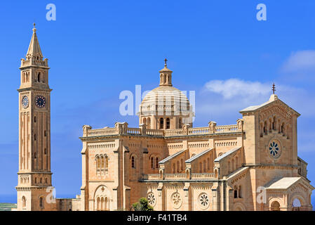 Ta Pinu Church in village Gharb Gozo island Stock Photo