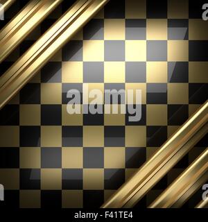 polished golden and black background Stock Photo