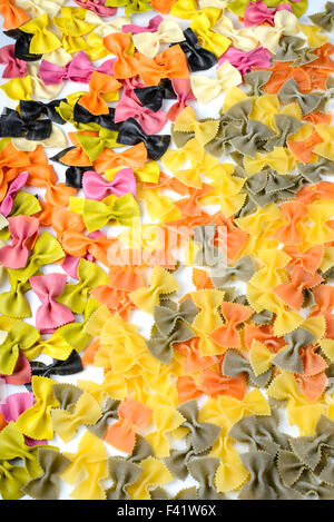 Texture from two different farfalle pasta Stock Photo