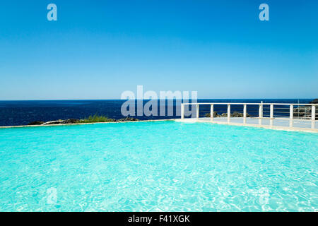 Swimming pool, Kalypso Cretan Village Hotel, Karavos, Plakias,  Rethymno regional unit, Crete, Greece Stock Photo