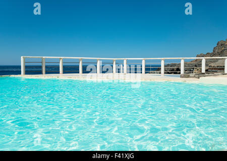 Swimming pool, Kalypso Cretan Village Hotel, Karavos, Plakias,  Rethymno regional unit, Crete, Greece Stock Photo