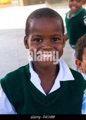 Child in school uniform, student, Windhoek, Namibia Stock Photo