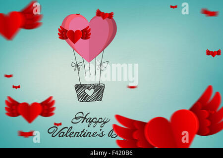 Composite image of valentines message Stock Photo