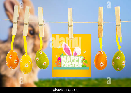 Composite image of happy easter graphic Stock Photo