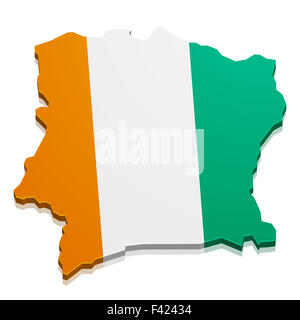 map of ivory coast with shadow Stock Photo - Alamy