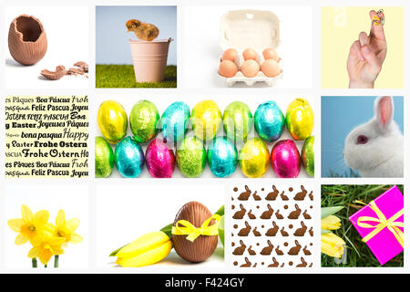 Composite image of fingers as easter bunny Stock Photo