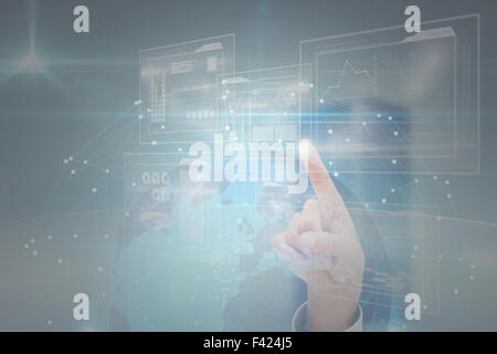Composite image of hand pointing Stock Photo