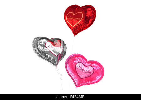 Composite image of valentines love hearts Stock Photo