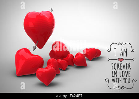 Composite image of valentines message Stock Photo