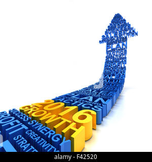 Business growth arrow, 3d render Stock Photo - Alamy