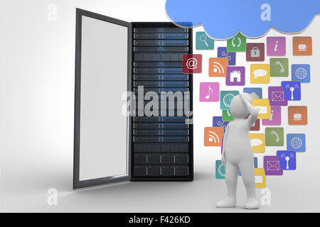 Composite image of white character thinking Stock Photo