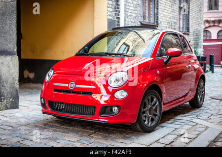 Brand new Fiat 500 Stock Photo