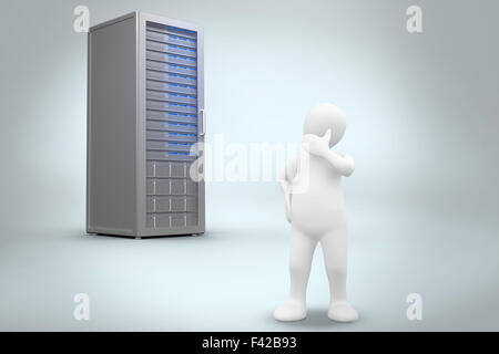Composite image of white character thinking Stock Photo