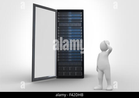 Composite image of white character thinking Stock Photo