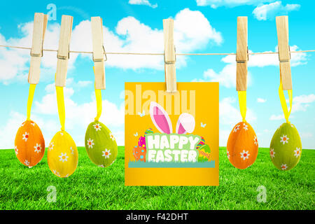 Composite image of happy easter graphic Stock Photo