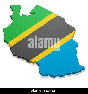 Map Tanzania Stock Photo