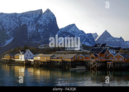 dreamtime: Winter on Lofot Islands Stock Photo