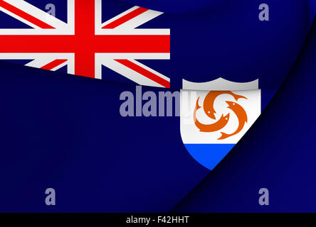 Flag of Anguilla. Close Up. Stock Photo