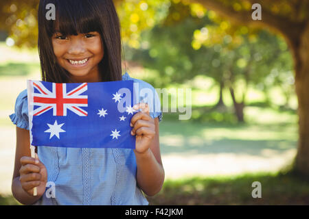 Cute little girl with australian flag Stock Photo