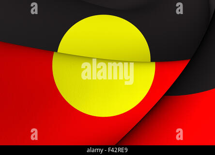 Australian Aboriginal Flag Stock Photo