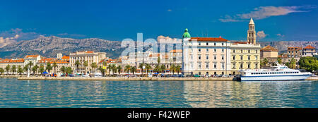 Split waterfront Riva panoramic view Stock Photo