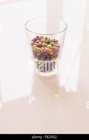 Colorful candies in glass Stock Photo