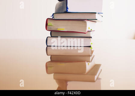 Stacked textbooks Stock Photo