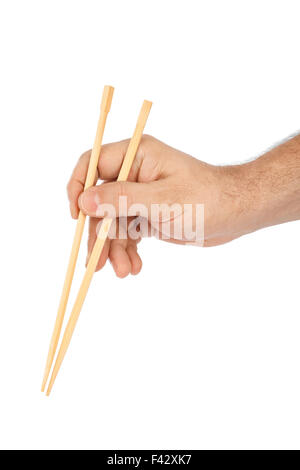 Hand with chopsticks Stock Photo