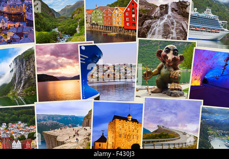 Stack of Norway travel shots Stock Photo